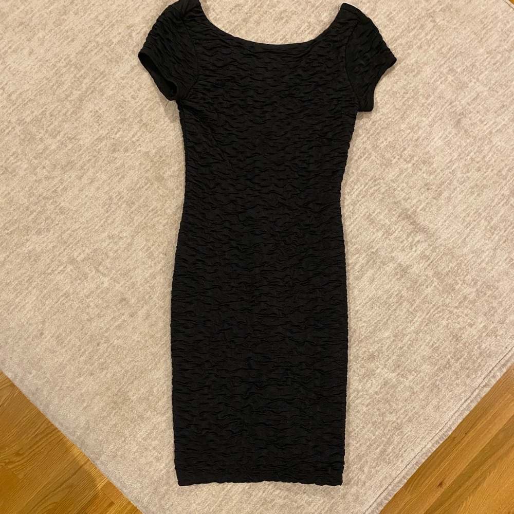 Black midi dress